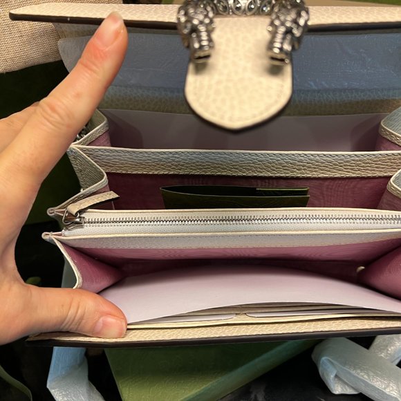 SOLD ~ BRAND NEW - Gucci Dionysus mini WHITE leather chain wallet! - Picture 4 of 6